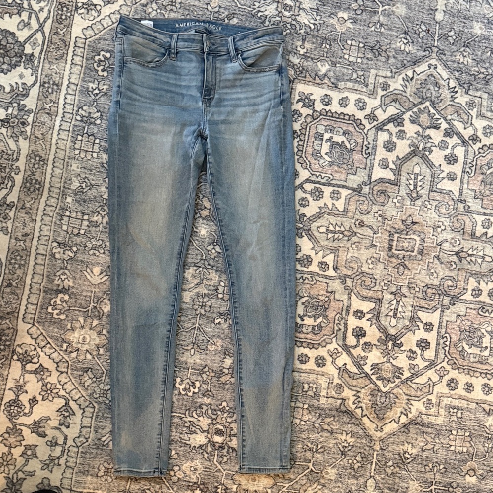 American Eagle Outfitters Women's Light Blue Skinny Jeans